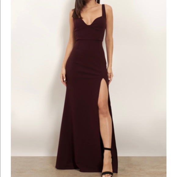 Tobi EVER MINE BLACK HIGH SLIT MAXI DRESS - Picture 3 of 3